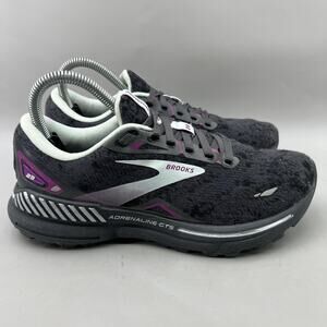 Brooks Adrenaline GTS 23 Running Shoes Women Size 7 B Black Purple Low Sneakers